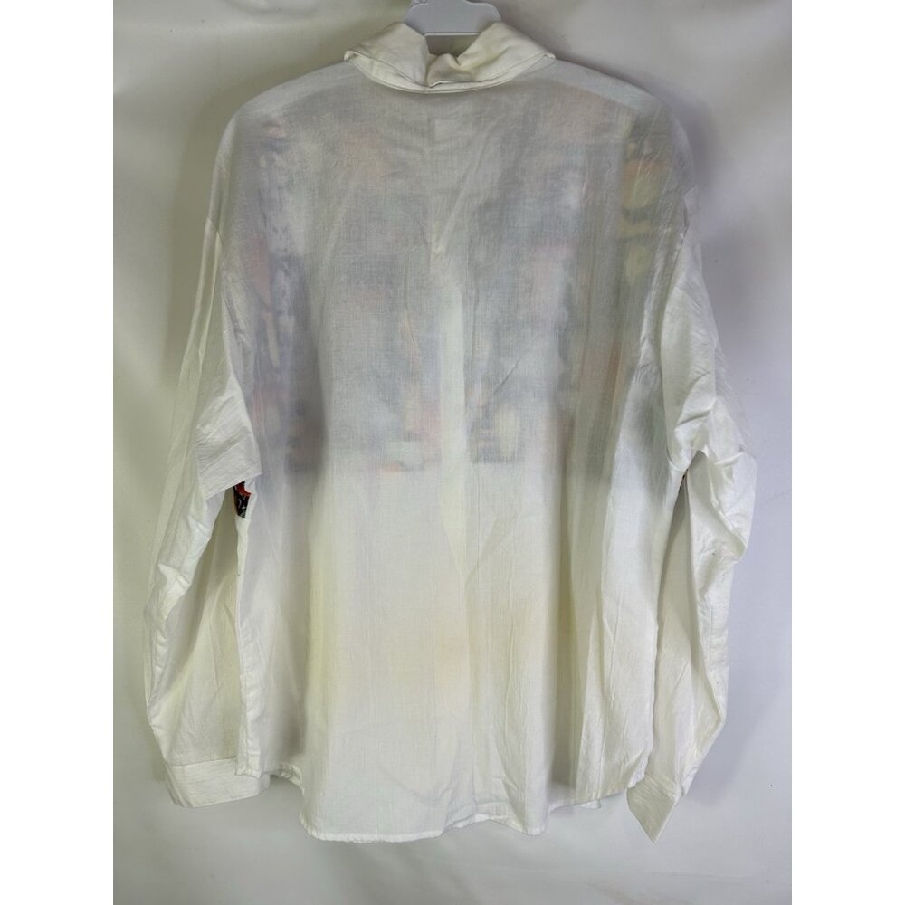 Vintage 80s Halloween Patchwork Button Front Shir… - image 8